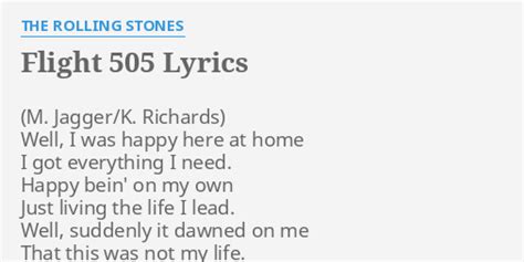 505 lyrics|rolling stones flight 505 lyrics.